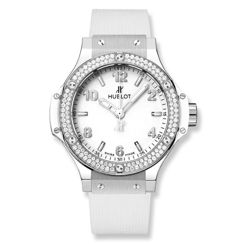 Big Bang 38 Quartz Stainless Steel -  Diamond / White / Rubber