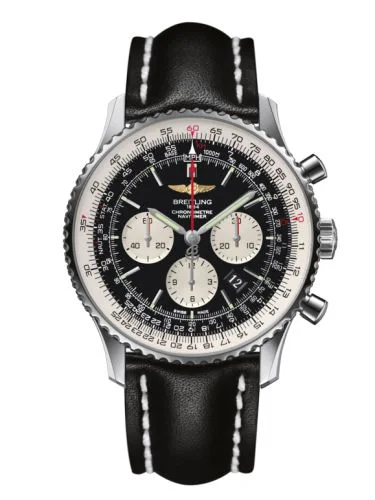 Navitimer 01 46 Stainless Steel / Black / Calf / Pin
