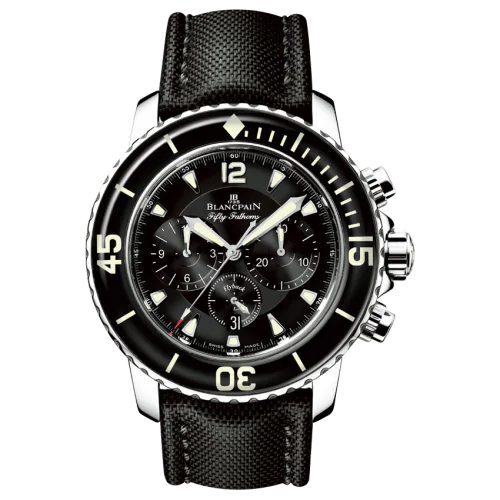 Fifty Fathoms Chronographe Flyback Stainless / Black / Black Canvas