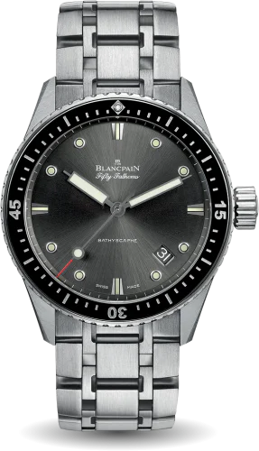 Fifty Fathoms Bathyscaphe Stainless Steel / Grey / Bracelet