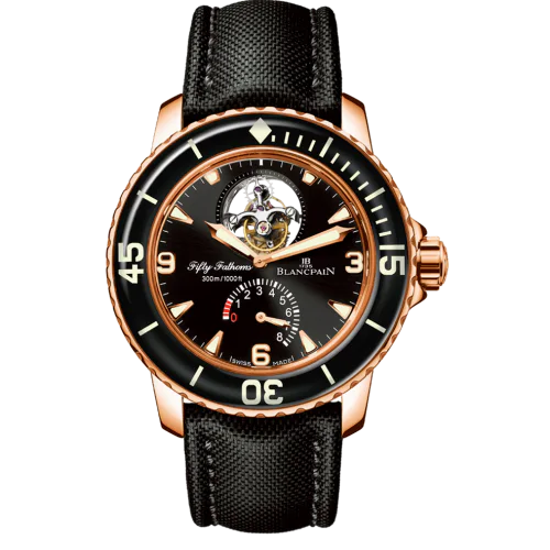 Fifty Fathoms Tourbillon 8 Jours Red Gold / Black / Black Canvas