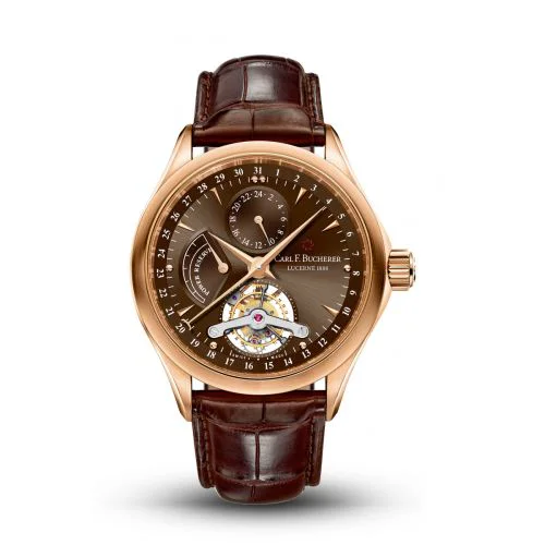 Manero Tourbillon Rose Gold / Brown