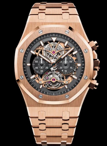 Royal Oak Tourbillon Chronograph Openworked Pink Gold / Bracelet