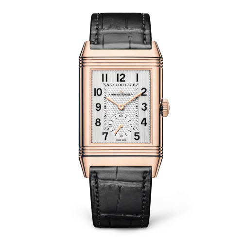 Reverso Classic Large Duoface Pink Gold / Silver / Alligator