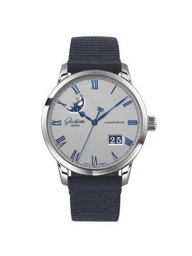 Senator Excellence Panorama Date Moonphase Stainless Steel / Grey / Synthetic