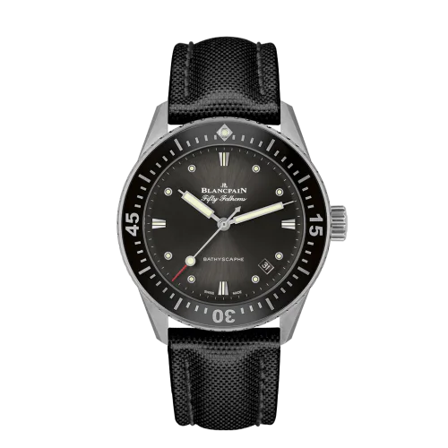 Fifty Fathoms Bathyscaphe Stainless Steel / Grey / Black Canvas
