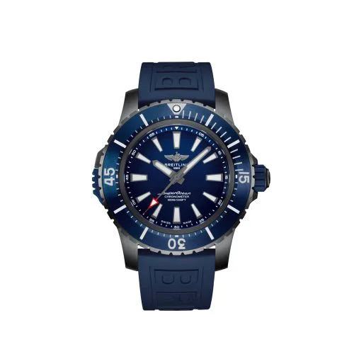 Superocean II 48 Titanium / Blue / Rubber / Pin