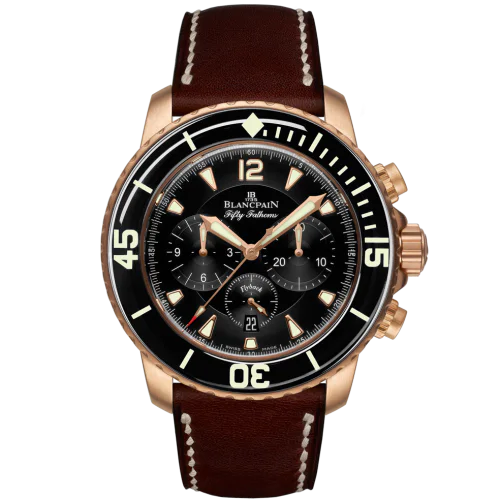 Fifty Fathoms Flyback Chronograph Red Gold / Black / Brown Barennia