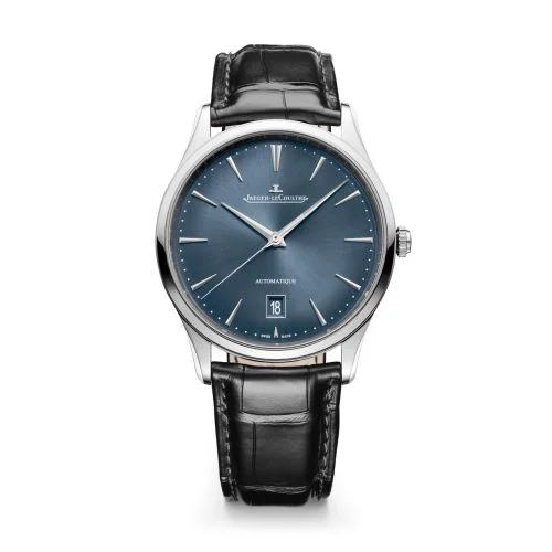 Master Ultra Thin Date Stainless Steel / Blue - Grey / Alligator