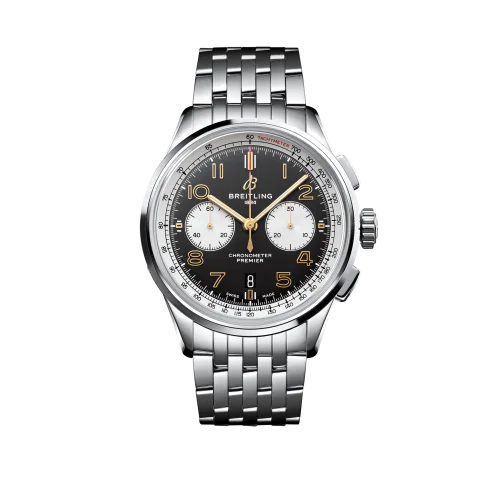 Premier B01 Chronograph 42 Stainless Steel / Norton Edition  / Nubuck / Bracelet