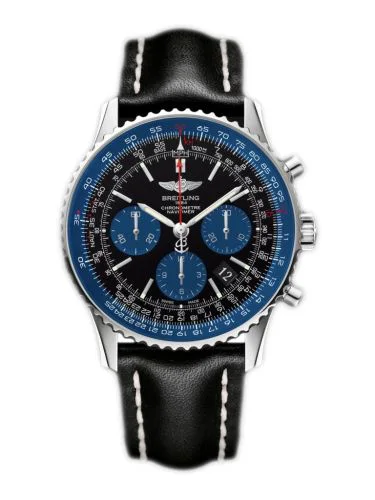Navitimer 01 43 Stainless Steel / Blue Edition / Calf / Pin