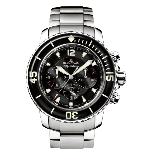 Fifty Fathoms Chronographe Flyback Stainless / Black / Bracelet