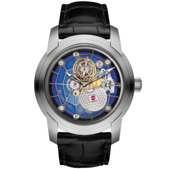 L-Evolution Carrousel Saphir Volant Une Minute White Gold