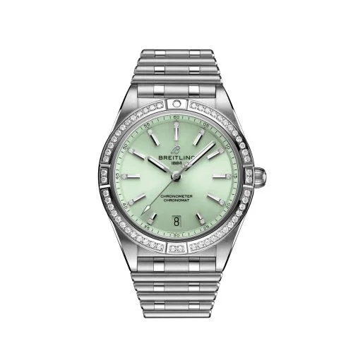 Chronomat Automatic 36 Stainless Steel - Diamond / Green / Rouleaux