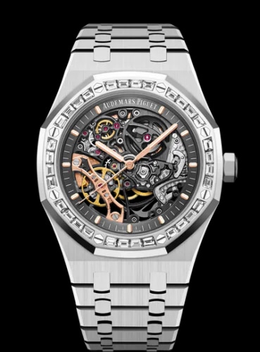 Royal Oak 41 Double Balance Wheel Openworked White Gold / Baguette