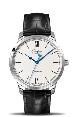 Senator Excellence Stainless Steel / Silver / Alligator / Pin