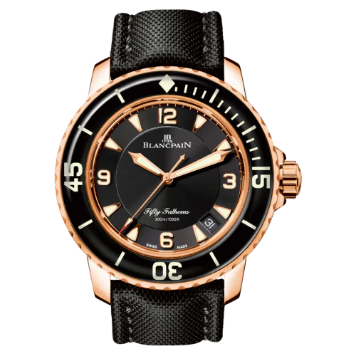 Fifty Fathoms Automatique Red Gold / Black / Black Canvas