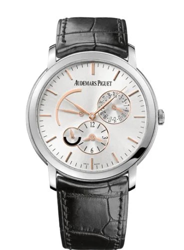 Jules Audemars 15180 Dual Time White Gold / Silver