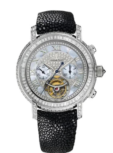 Jules Audemars 26083 Tourbillon Chronograph White Gold / MOP
