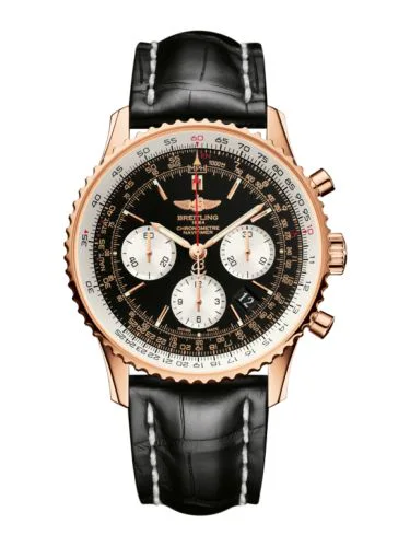 Navitimer 01 43 Red Gold / Black / Alligator / Pin