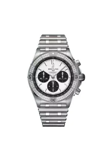 Chronomat B01 42 Stainless Steel - Diamond / White / Rubber