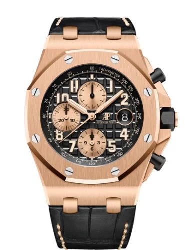 Royal Oak Offshore 26470 Pink Gold / Black / Alligator