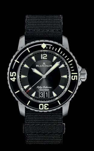 Fifty Fathoms Automatique Grande Date Titanium / Black / Black NATO