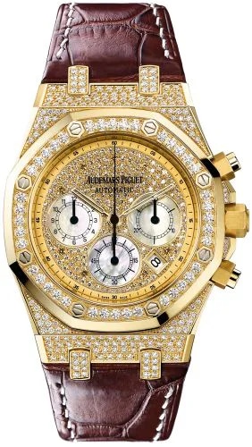 Royal Oak Chronograph 39 Yellow Gold / Diamond / Strap
