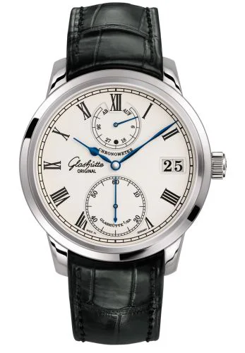 Senator Chronometer White Gold / Silver / Alligator / Folding