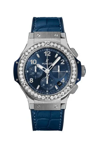 Big Bang Original 41 Stainless Steel - Diamond / Blue / Alligator