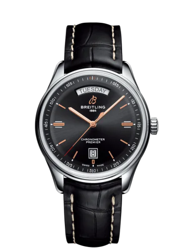 Premier Automatic Day & Date 40 Stainless Steel / Black / Croco Black / Tang