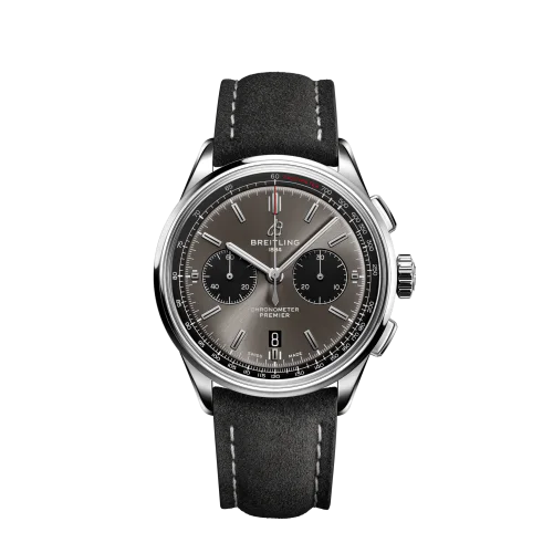 Premier B01 Chronograph 42 Stainless Steel / Anthracite / Nubuck / Pin