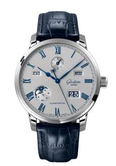 Senator Perpetual Calendar Stainless Steel / Grey / Alligator