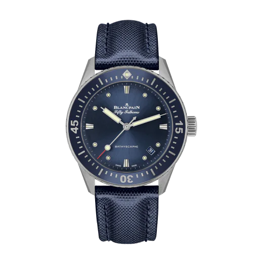 Fifty Fathoms Bathyscaphe Stainless Steel / Blue / Blue Canvas