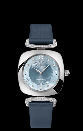 Pavonina Stainless Steel / Diamond / Blue MOP / Calf