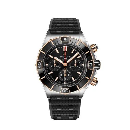 Super Chronomat B01 44 Stainless Steel - Red Gold / Black / Rubber Rouleaux