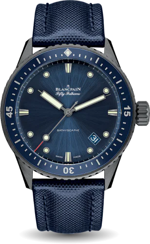 Fifty Fathoms Bathyscaphe Ceramic / Blue / Canvas