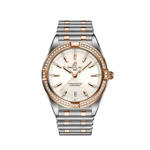 Chronomat 32 Stainless Steel / Red Gold - Diamond / White / Rouleaux