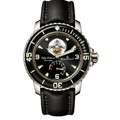 Fifty Fathoms Tourbillon 8 Jours White Gold / Black / Black Canvas