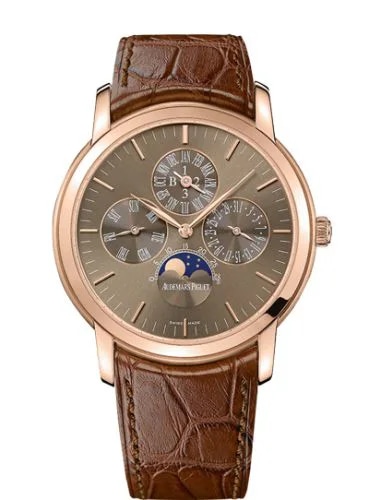 Jules Audemars 26390 Perpetual Calendar Pink Gold / Brown