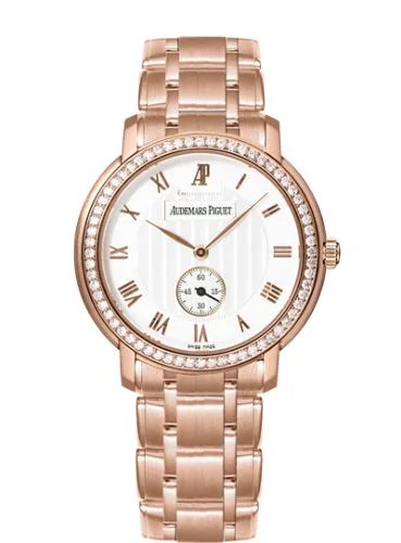 Jules Audemars Small Seconds Pink Gold / Diamond / Silver / Bracelet