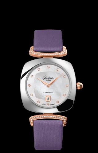 Pavonina Date Stainless Steel / Red Gold / Diamond / MOP / Satin