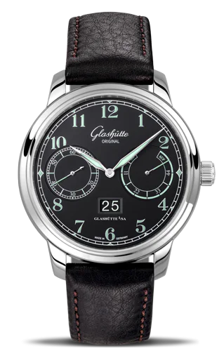 Senator Observer Stainless Steel / Black / Calf - Folding