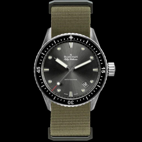 Fifty Fathoms Bathyscaphe Stainless Steel / Grey / Sand Nato