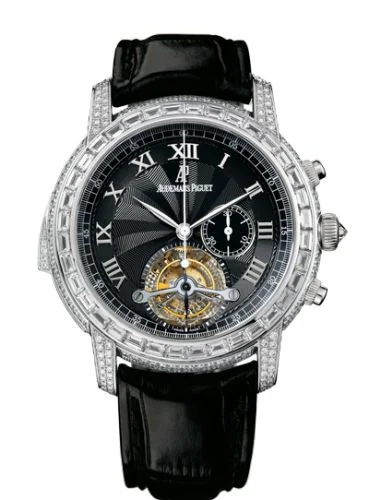 Jules Audemars Minute Repeater Tourbillon Chronograph White Gold / Diamond / Black