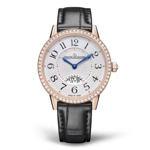 Rendez-Vous Date Medium Quartz Pink Gold - Diamond / Silver / Alligator