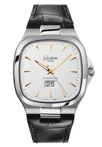 Seventies Panorama Date Silver / Alligator / Folding