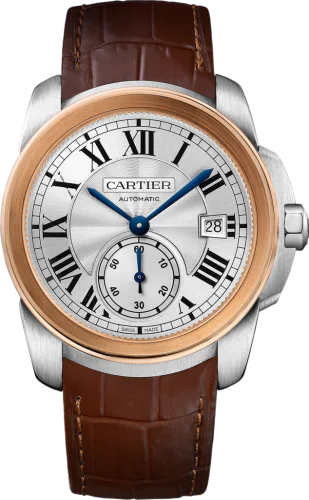Calibre de Cartier 38 Stainless Steel / Pink Gold / Silver