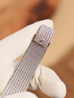 White Gold 1970s Vintage Watch with Diamonds on 180mm Wrist, image 5 White Gold 1970s Vintage Watch with Diamonds on 180mm Wrist, image 5