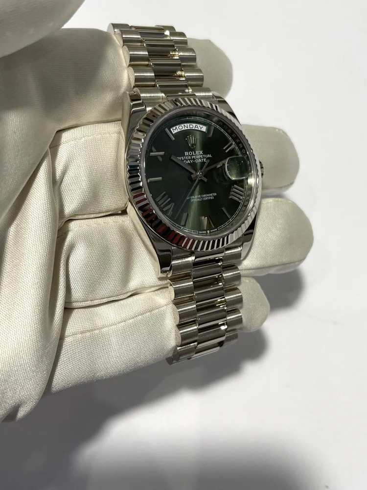 White Gold Green Dial Roman Numerals Box and Papers 2025, image 2 White Gold Green Dial Roman Numerals Box and Papers 2025, image 2